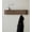 Oak, Dark, variant on Wall-Mounted Coat Rack  - Modern Design Coat Rack with Hidden Wall Hooks - Solid Wood Veneer Panel Coat Hanger