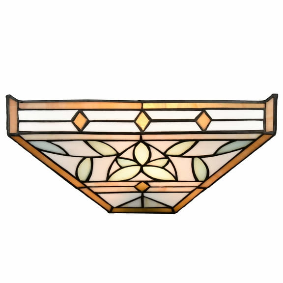 Claxy Tiffany Style Stained Glass Wall Sconce for Hallway Bedroom