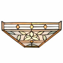 Claxy Tiffany Style Stained Glass Wall Sconce for Hallway Bedroom