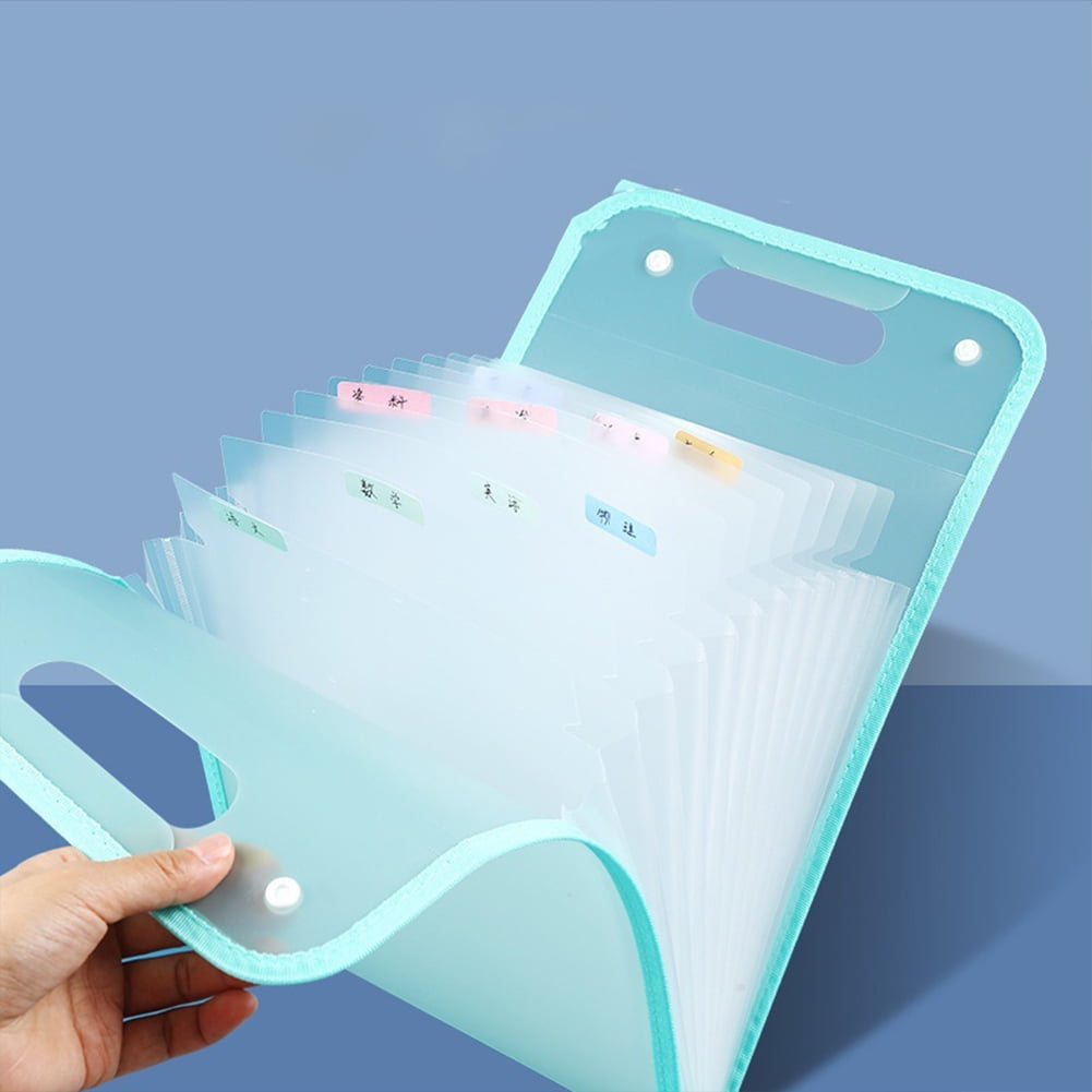 KYAIGUO 2 Piece Vertical Expanding Folder A4 Letter Size Paper Document Receipt Organizer File Folder for Classroom, Home, Office and Travel