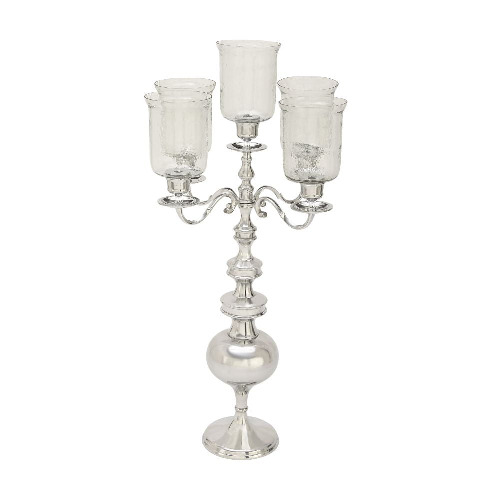 Elegant Aluminum Glass Candelabra