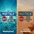 thumbnail image 5 of (2 Pack) Rabies Vector Containment Area Sign, 5 of 7
