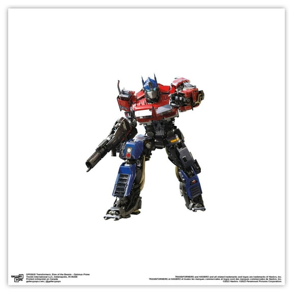 Gallery Pops Transformers: Rise of the Beasts - Optimus Prime Wall Art, Unframed Version, 12" x 12"
