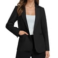 thumbnail image 2 of Casual Blazers for Women 2025 Long Sleeve Button Notch Lapel Collar Open Front Business Casual Work Office Jacket, 2 of 7