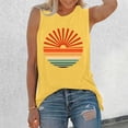 thumbnail image 2 of Trendfront Womens Graphic Print Pattern Tank Tops Crewneck Casual Loose Fit Sleeveless Tee Trendy Fashion T Shirts Pullover Daily Outfits, 2 of 6