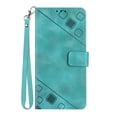 thumbnail image 4 of Feishell for Apple iPhone 15 Plus 6.7 inch Wallet Case with Wrist Strap,Flip Cover with Embossed Pattern PU Leather Kickstand Credit Card Slots Magnetic Clasp Folio Purse Phone Case,Green, 4 of 7