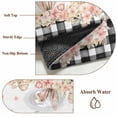 thumbnail image 6 of Round Area Rug 4 Ft, Pink Easter Washable Non-Slip Circle Carpet for Living Room/Bedroom, Spring Floral Farmhouse Eggs Black Plaid Low-Profile Crawling Mats Collection Rugs for Indoor, 6 of 7