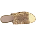 thumbnail image 4 of Cecelia New York Darleen Slide Sandals Gold Rinestone Slip On Caged Mules Flats (Gold/Gold Stone, 7.5), 4 of 6