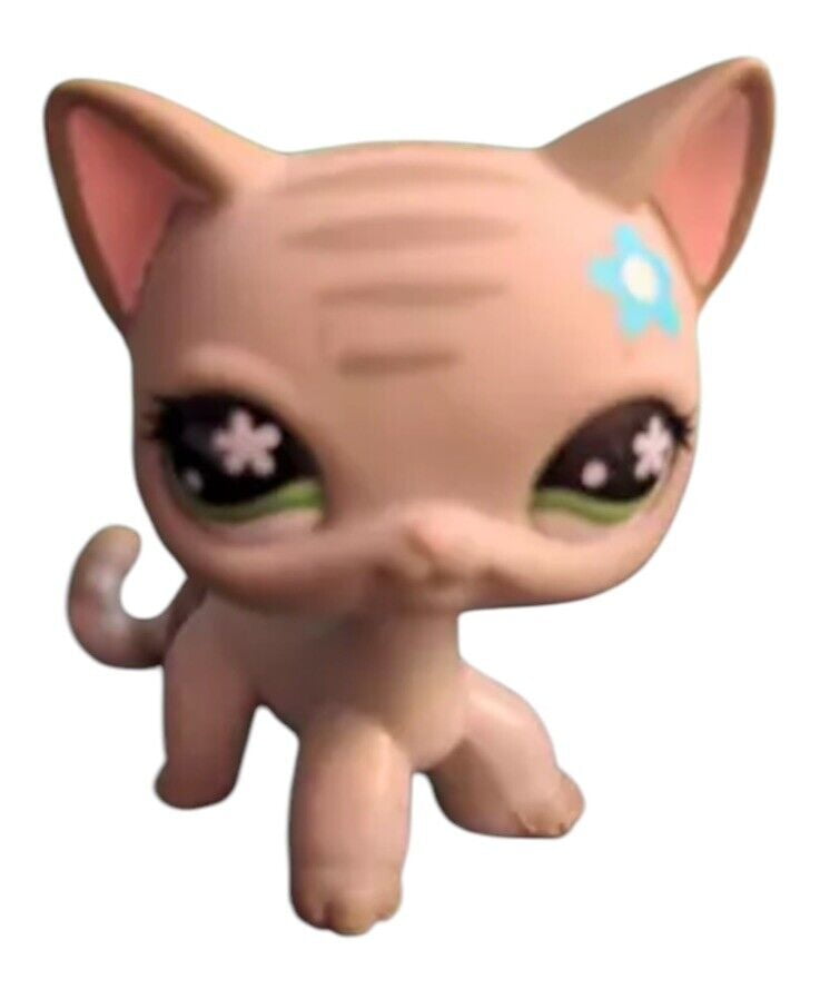 Figurine LPS Littlest Pet Shop #42 - Chat Avec Kit Accessoires Cheveux - Très Bon état - Hasbro