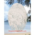 thumbnail image 3 of Oval Manatee Etched Window Decal Vinyl Glass Cling - 21" x 33" - White with Clear Design Elements, 3 of 9