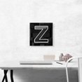 thumbnail image 2 of ARTCANVAS Modern Black White Alphabet Letter Z Canvas Art Print - Size: 12" x 12" (1.50" Deep), 2 of 9