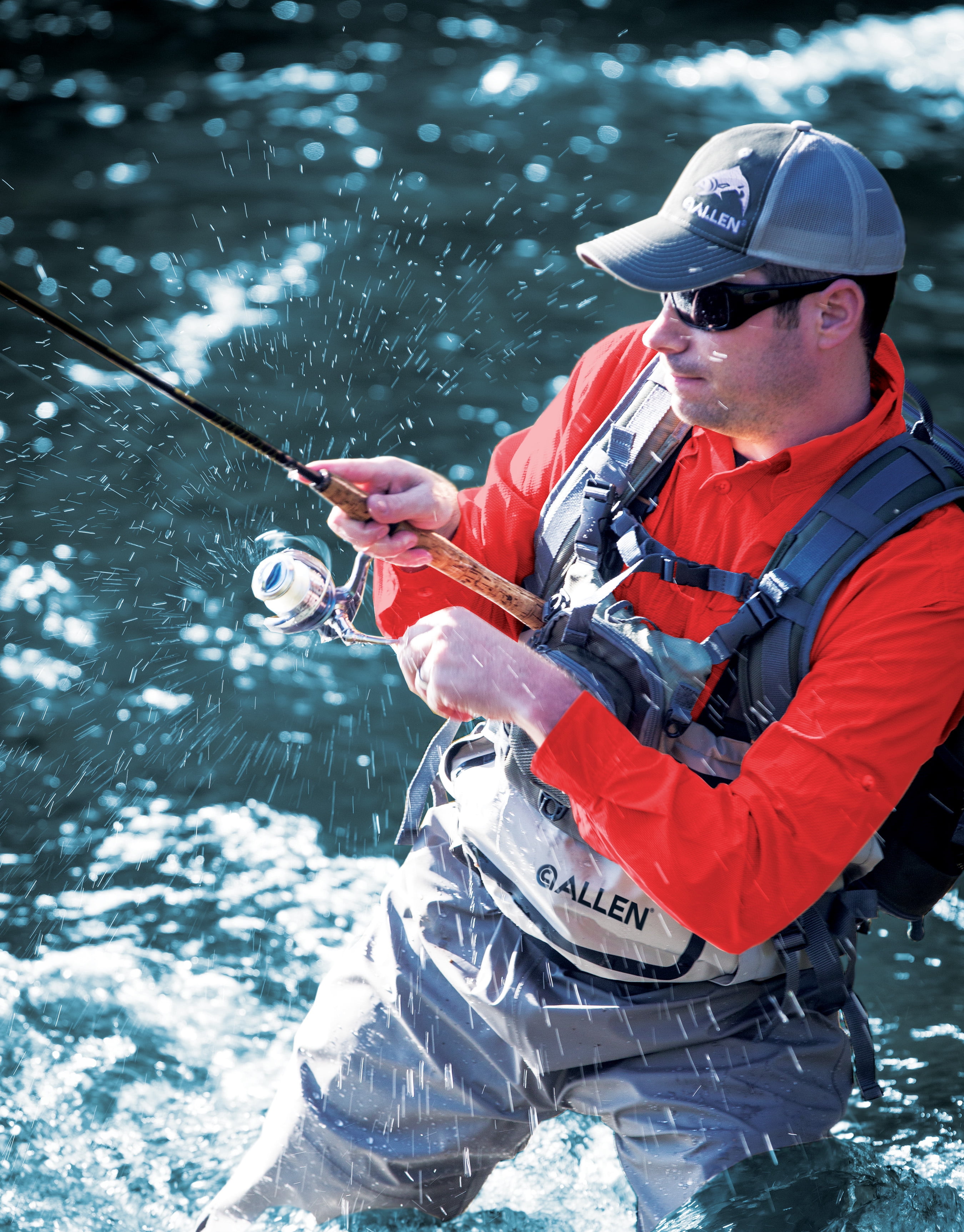 Allen Company 45" Riprap Spin Fishing Rod Case, Olive Green