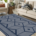 thumbnail image 2 of HOMERRY Washable Throw Rug for Living Room 5' x 7' Geometric Modern Soft Non-Slip Indoor Carpet, Blue, 2 of 2