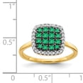 thumbnail image 3 of Primal Gold 14 Karat Yellow Gold Diamond and Emerald Ring, 3 of 6