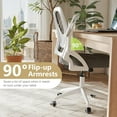 thumbnail image 6 of LYYHTY Mesh Office Chair, Ergonomic Desk Chair with Flip-up Arms & Lumbar Support, Height Adjustable Swivel Computer Chair with High Back for Home Office (Khaki), 6 of 10