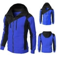 thumbnail image 5 of CZHQWE Mens Casual Zipper Hoodie Splicing Large Size Sweater Jacket, 5 of 5