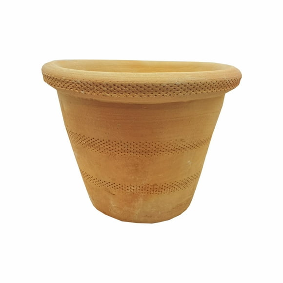Artesanal Maceta de Barro Cilíndrica 14 cm