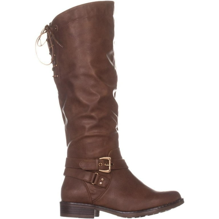 Xoxo Womens Montclair Round Toe Knee High Riding Boots Walmart