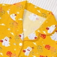 thumbnail image 5 of XAOFW Halloween Pajamas Pumpkin Print Lapel Collar Girls Pajamas Sets Short Sleeve Button Down Shirts And Shorts Kids 2 Piece Loungewear Sets Stylish Homewear 11-12 Years, 5 of 9