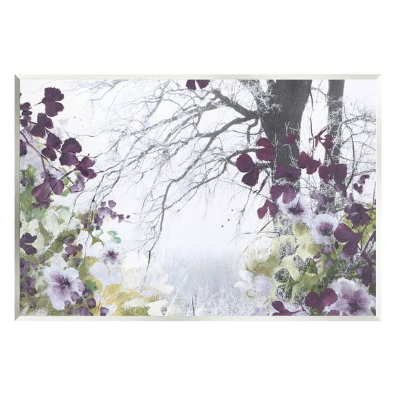 Stupell Industries Vivid Purple Woodland Blooms Photograph Unframed Art Print Wall Art, Design by Design Fabrikken