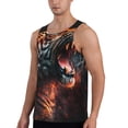 thumbnail image 2 of Gukieu Cool Tiger Print Men's Quick Dry Fitness Vest, Round Neck Sleeveless Fitness Bodybuilding Top-3X-Large, 2 of 7