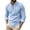 #20-Light Blue, variant on Men Fall Blouse Mineart Men Solid Stand Collar Linen Shirts Long Sleeve Lightweight Beach Pullover Tops Casual Breathable Loose Henley Shirts for All Season