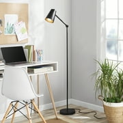 Mainstays 64 in Black Architect Floor Lamp, Matte Metal Finish