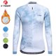thumbnail image 2 of X-TIGER Maillot de ciclismo para mujer, camiseta térmica de invierno de manga larga para ciclismo con 4 bolsillos traseros, ropa de ciclismo de polar, 2 of 5