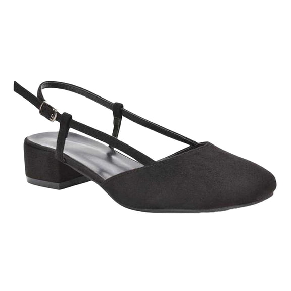 XY London Womens Kira Low Heel Court Shoes