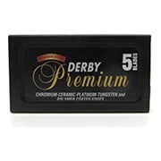 Derby Premium Double Edge Safety Razor Blades with Swedish Steel, 5 Count