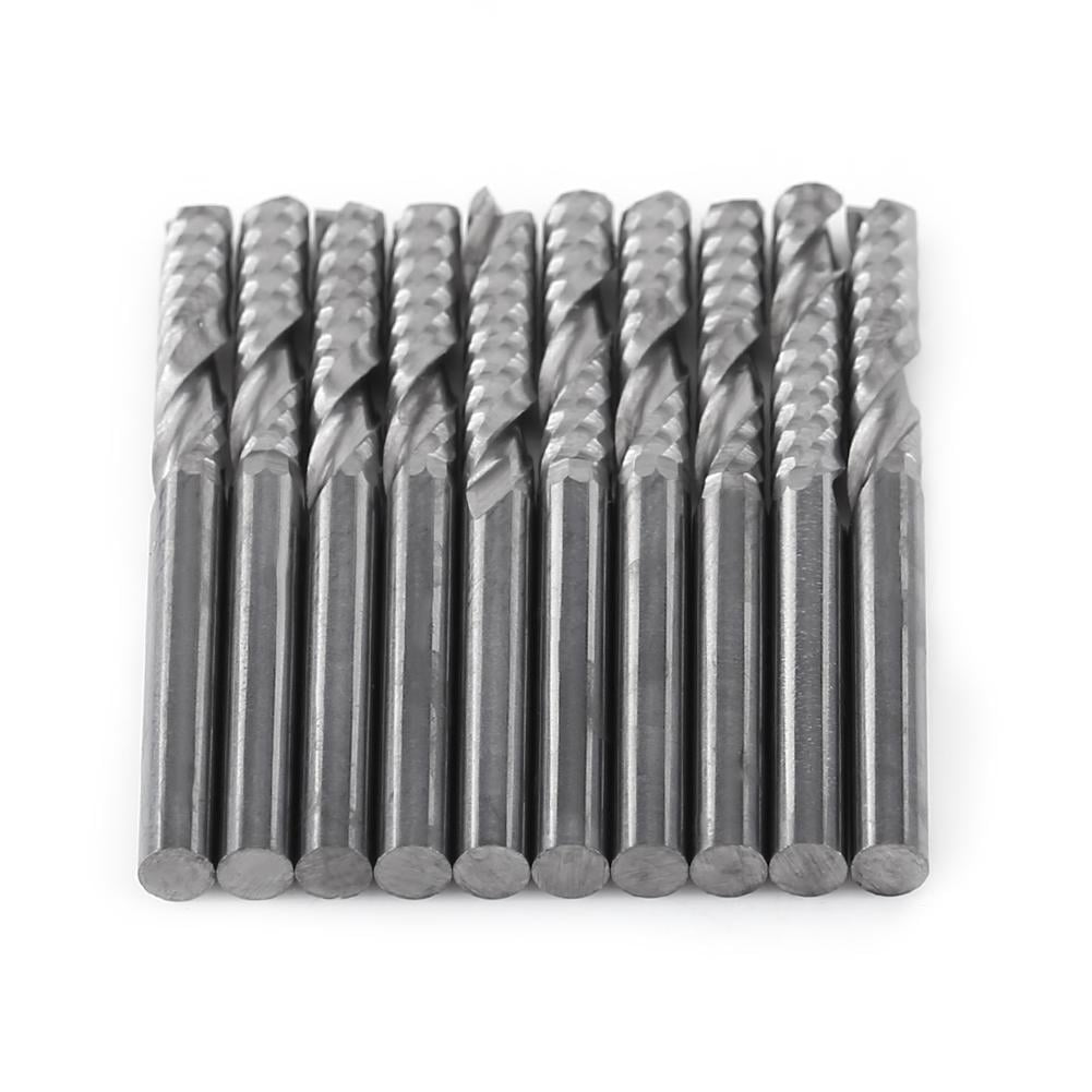 Woodworking Tools Cutting Tools Carbide Tools CNC Router Bits for Carving Machine FLY MEN 10pcs 3.175X17mm Two Flutes End Mill Bits Woodworking Tools Cutting Tools Carbide Tools CNC Router Bits for Carving Machine FLY MEN 10pcs 3.175X17mm Two Flutes End Mill Bits