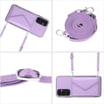 thumbnail image 6 of for Samsung Galaxy A15 Slim Case with Card Holders and Strap for Women, Samsung Galaxy A15 Phone Case Wallet PU Leather Kickstand RFID Blocking Flip Shockproof Wallet Case - Purple, 6 of 11
