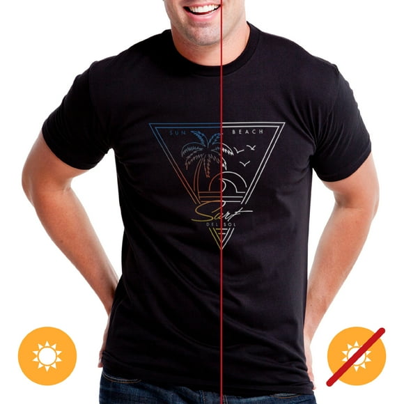 Camiseta (YXS) DelSol DelSol Men Crew Tee - Surf Sun Beach - Black Camiseta (YXS) Caballero 1Pc