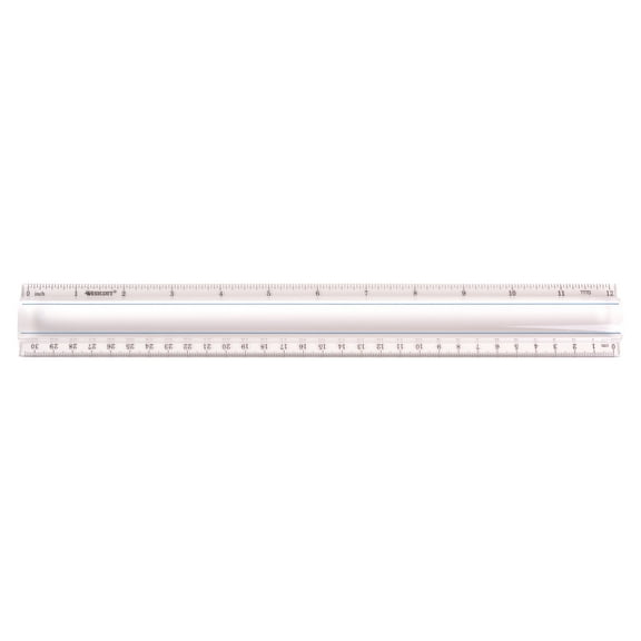 Westcott 12" Plastic Magnifying Ruler, Transparent, Office, 1-Count, Middle School Level