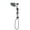 1#Matte Black, variant on DUOSONG 6 Inch Rain Shower Head With Handheld Shower Head Bathroom Rain Shower System Chrome ABS Bath & Faucets Freestanding Tub Faucets