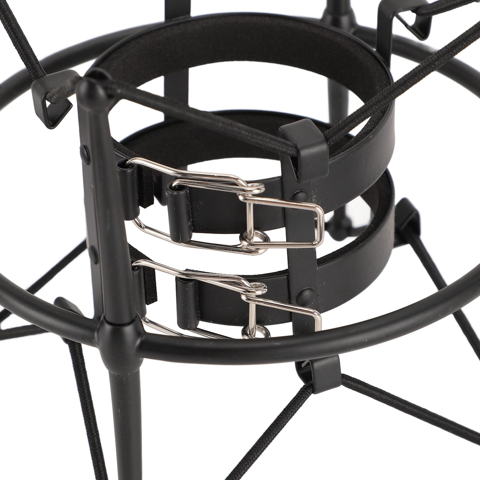 YAHHU Metal Microphones Shock Mount 60MM Anti-Vibration High Isolation Mic Clip Holder for Studio Recording Broadcasting Black Zinc Alloy Mic Stand Accessory