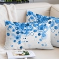 thumbnail image 2 of Blue Gradient Throw Pillow Covers, Abstract Polka Dots Vintage Modern Art Soft Breathable Pillow Cases with Invisible Zipper for Sleeping, Toddler Pillowcases for Couch Bed Sofa Chair 12x20 Inches, 2 of 9