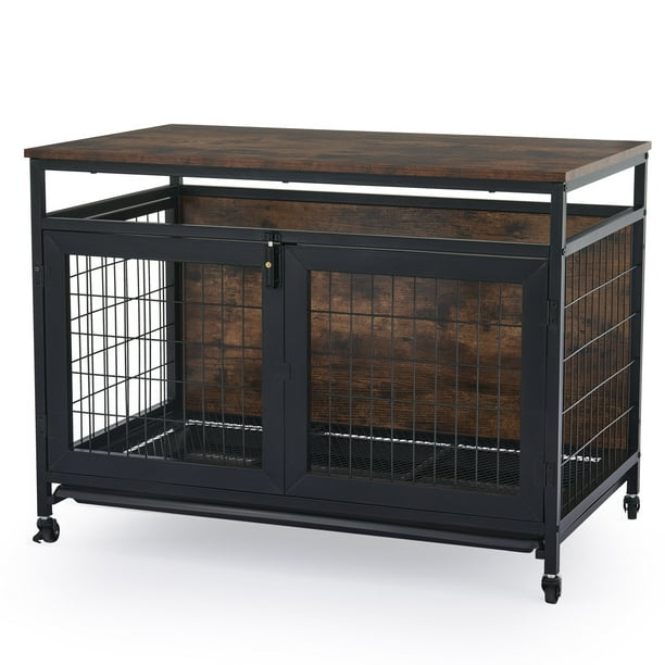 Dog crate with best sale tray