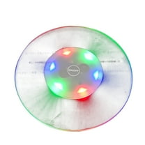 WORGEOUS LED Round Shape Transparent Colorful Flash Waterproof Light Coaster