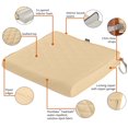 thumbnail image 5 of Classic Accessories Montlake FadeSafe Water-Resistant Patio Quilted Seat Cushion, 21 x 19 x 3 inch, Chamomile, 5 of 18