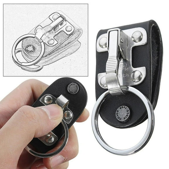 Metal Belt Clip Key Holder leather Webbing Keychain Attachment Clip