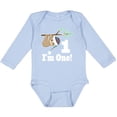 thumbnail image 3 of Inktastic First Birthday Sloth 1 Year Old Boys or Girls Long Sleeve Baby Bodysuit, 3 of 5