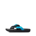 thumbnail image 2 of Fitflop Women's Reagan Rope Silp On Slide Sandals Black Blue Leather Slide (All Black, 5), 2 of 3