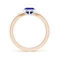 thumbnail image 2 of ANGARA Natural Pear-Shaped 1.3 ct Tanzanite Ring with Diamonds in 14K Rose & White Gold for Women (Size-9x6mm) | December Birthstone, Anniversary, Jewelry Gift for Women | Natural Tanzanite Ring, 2 of 10