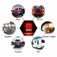 thumbnail image 4 of Luces de freno para remolque 16 luces LED lentes rojas y blancas luces traseras para remolque multifuncionales para camionetas remolques ANGGREK Otros, 4 of 8