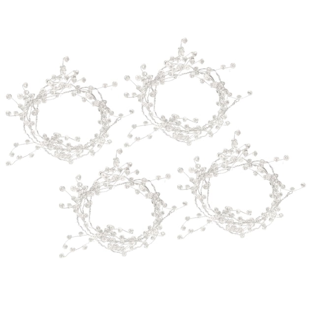 Beaded Garland, 4Pcs Elegant Clear Beaded Garland For Party