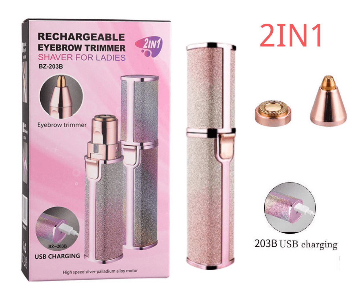 Gemei Hair shaver GM-3052 Pink GM-3052 - Pink Size 18.5 x 19.5 x 5.5 cm.