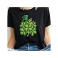 thumbnail image 1 of Camisetas gráficas con letras del Día de San Patricio, de algodón suave, cuello redondo, manga corta, diseño novedoso y divertido, para el tiempo libre., 1 of 5