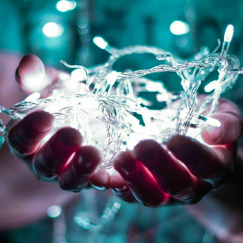 HESHENG 500LEDs 164ft Fairy String Lights Mains Plug in Lights Christmas Party Outdoor Patio Garden Home Decor Lights Cool White