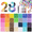 28COLORS-30000PCS, variant on 40/28/24 Compartments Resin Jelly Rhinestones,3mm, Strong Adhesion, 3 Tubes of Glue, Dries Clear. Ideal for Creative Diy Rhinestone Crafting Projects.